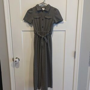 Girl Zara Grey Houndstooth Jumpsuits Size 11-12